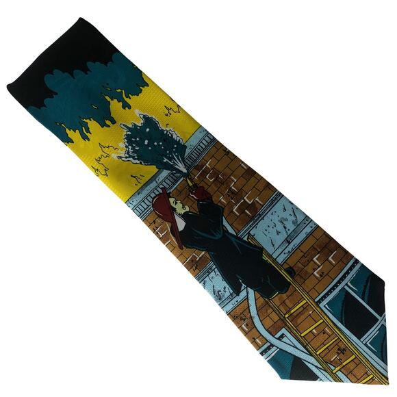 Teal Firefighter Tie - Picture 2 of 7